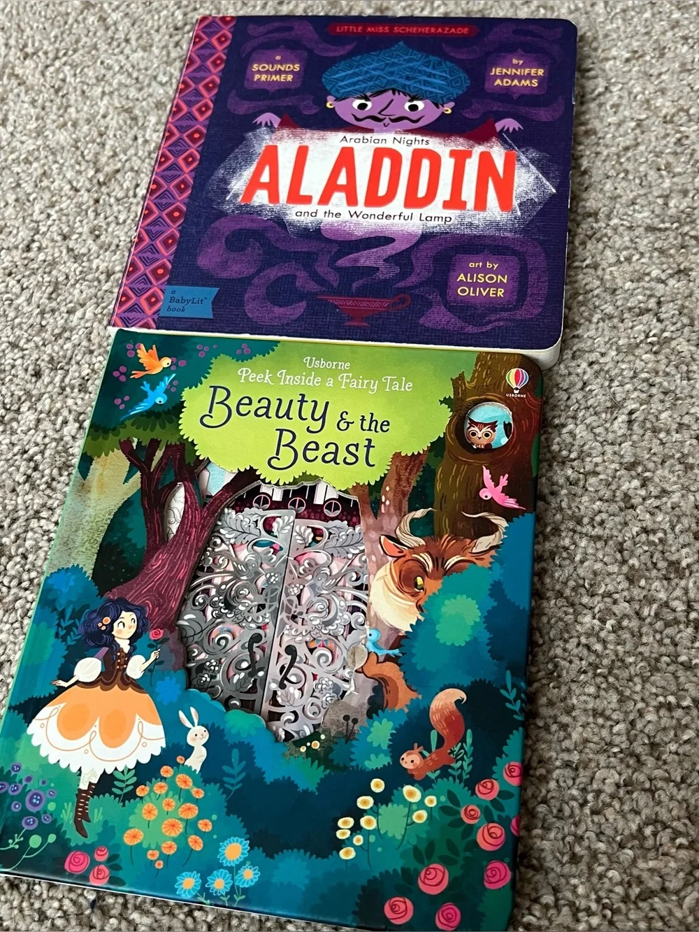 Children’s Board Book Bundle Usborne Beauty & the Beast BabyLit Aladdin